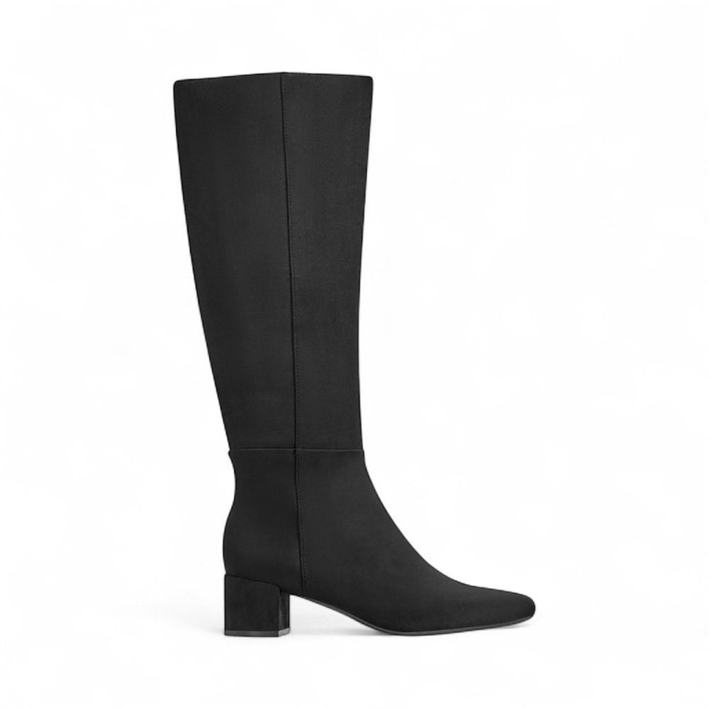 Bandolino Womens BNADDYSON2 Black side Zipper, wide calf Boots, size 8